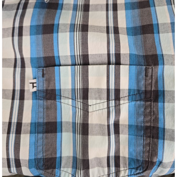 PANHANDLE Tuf Cooper Performance Western Shirt Mens XL Blue‎ Plaid Long Sleeve - Picture 4 of 12